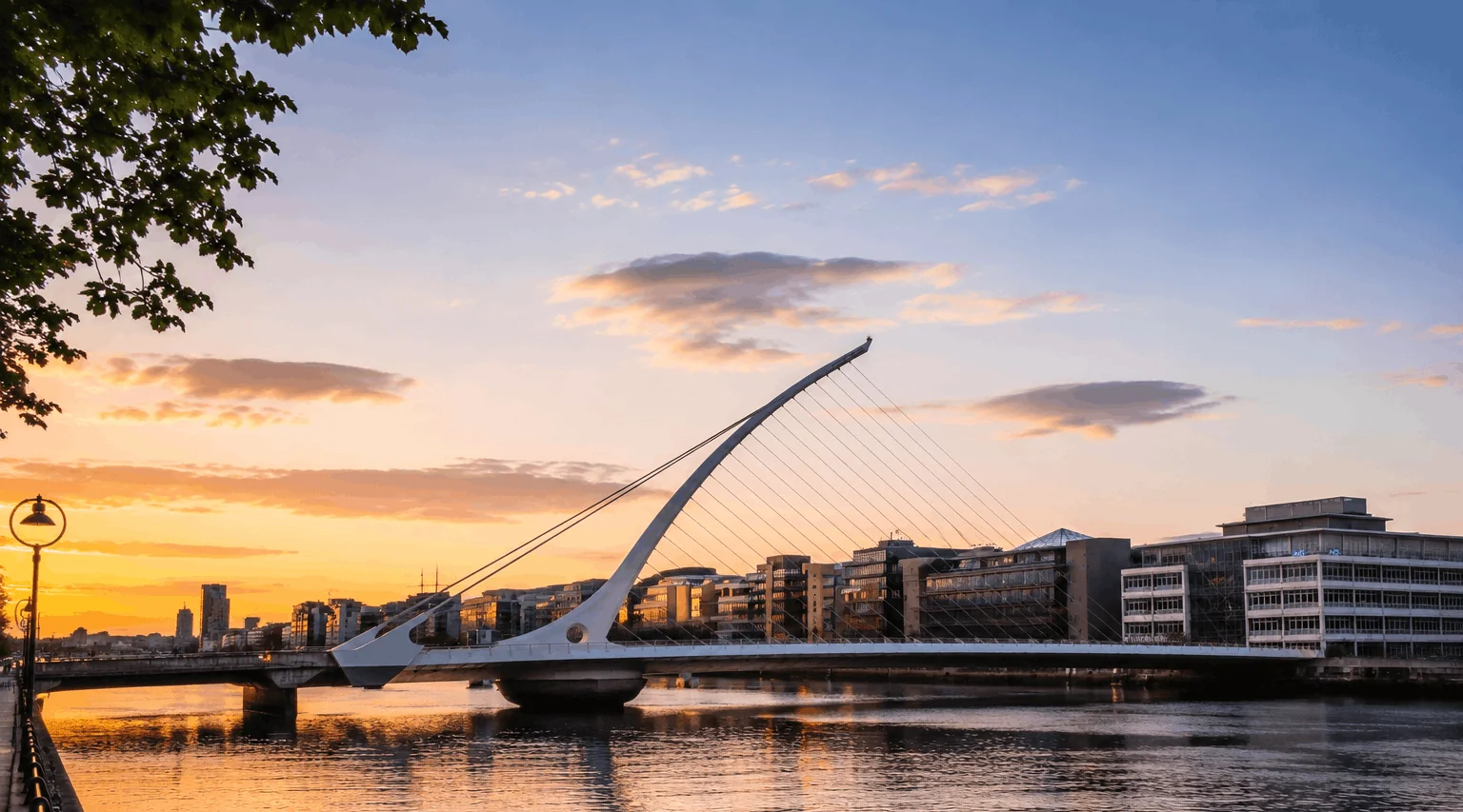 the Samuel Beckett Bridge in Dublin, Ireland