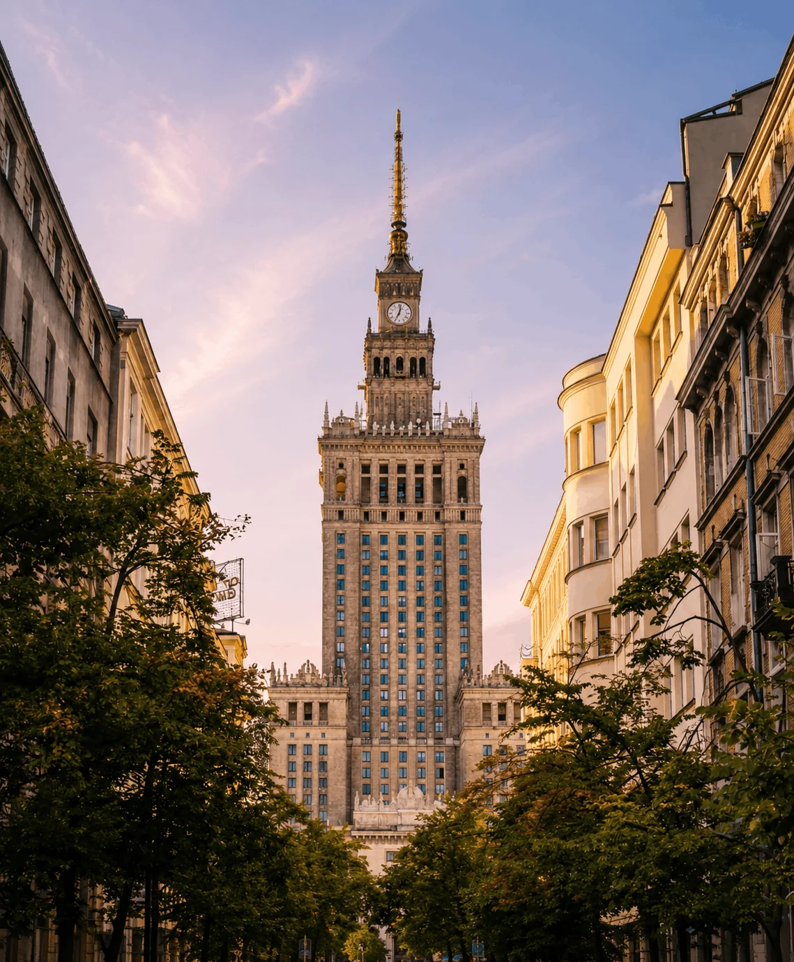 Palace of Culture and Science in central Warsaw, Poland