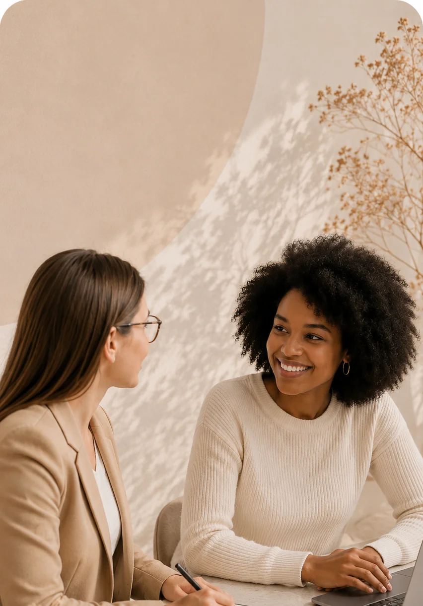 Professional matchmaking consultation between two women